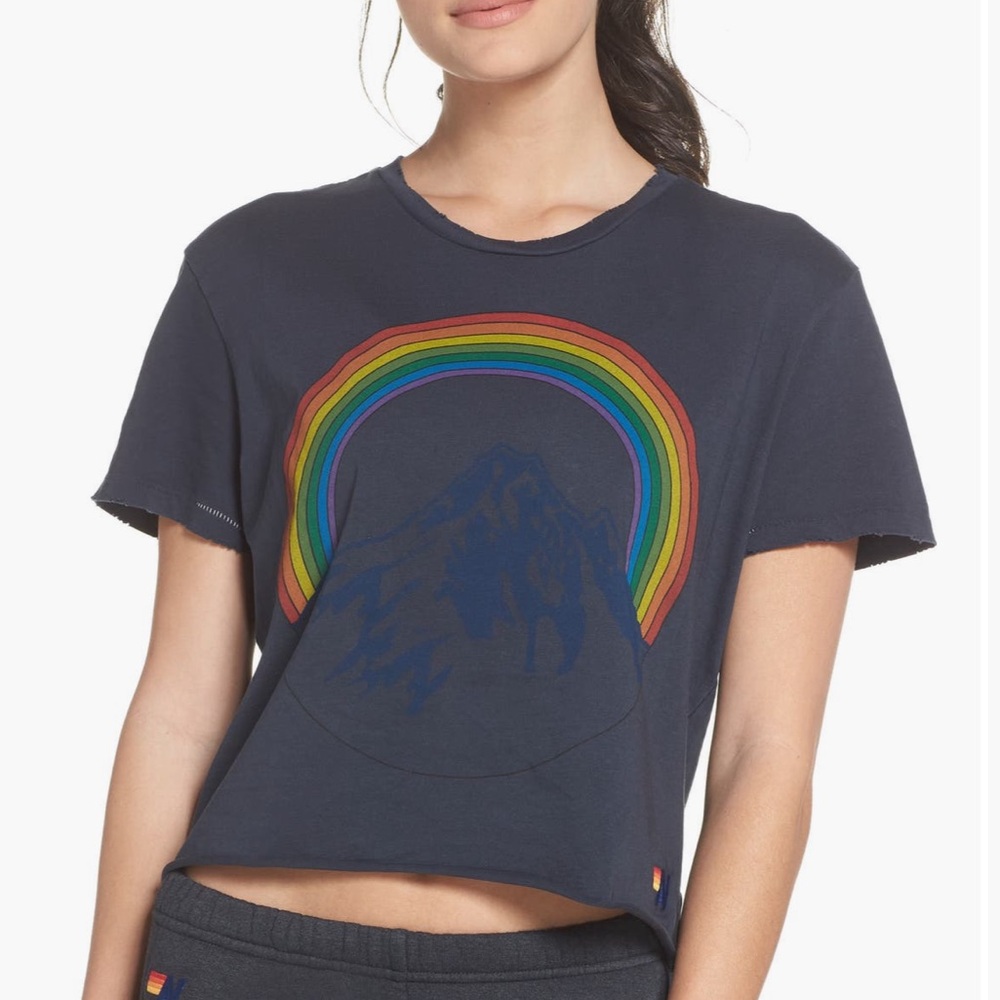 Aviator Nation Mountain Rainbow Tee